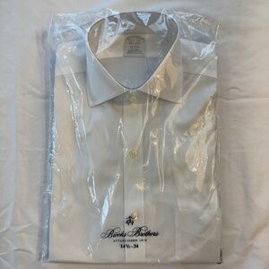 Brooks Brothers Milano Fit Spread Collar Dress Shirt, 14H-34 NWT